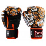 Боксерские перчатки Twins Special с рисунком (FBGV-53 orange)